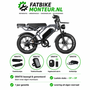 Fatbike QM Wheel V20 Pro – Matt Dark Grey Full option Elektrisch 2026