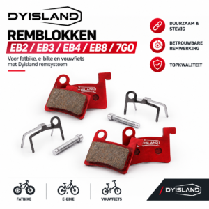 Dyisland Fatbike, Ebike Remblokken EB2 / EB3 / EB4 / EB8 / 7GO