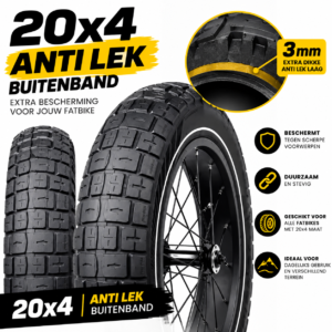 Anti-Lek Fatbike Buitenband | 20×4 | Top Kwaliteit