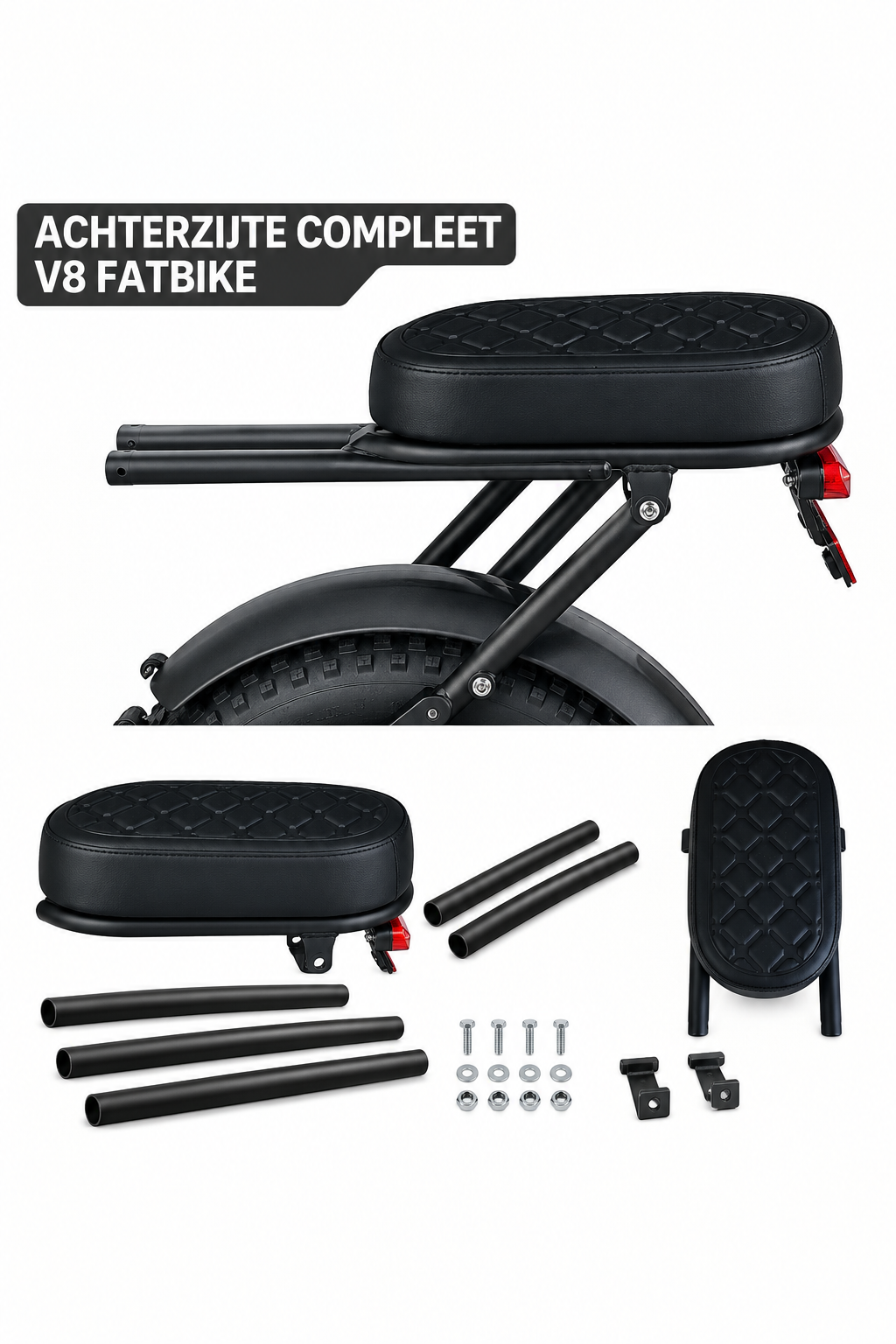 V8 / C80 Achterzitje Fatbike – Complete Set Origineel